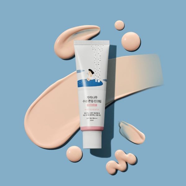 Тонувальний сонцезахисний крем з березовим соком ROUND LAB Birch Juice Moisturizing Tone Up Sunscreen 4008 фото