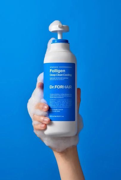 Глибокоочищуючий шампунь з ефектом охолодження Dr.Forhair Folligen Deep Clean Cooling Shampoo 8809669503684 фото